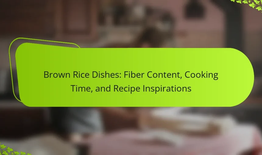 Brown Rice Dishes: Fiber Content, Cooking Time, and Recipe Inspirations