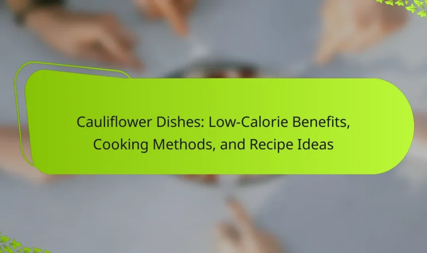 Cauliflower Dishes: Low-Calorie Benefits, Cooking Methods, and Recipe Ideas