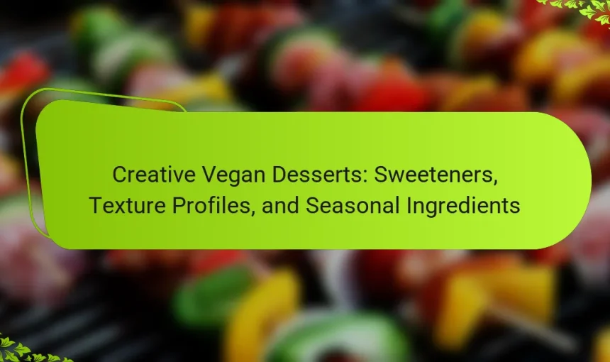 Creative Vegan Desserts: Sweeteners, Texture Profiles, and Seasonal Ingredients