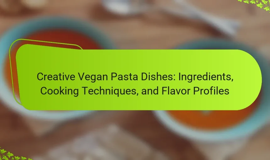 Creative Vegan Pasta Dishes: Ingredients, Cooking Techniques, and Flavor Profiles