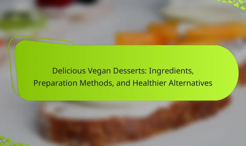 Delicious Vegan Desserts: Ingredients, Preparation Methods, and Healthier Alternatives