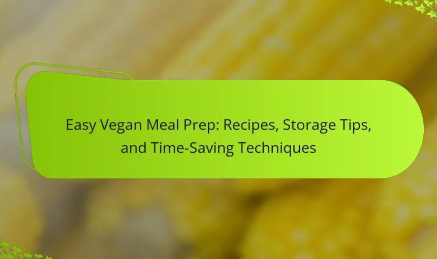 Easy Vegan Meal Prep: Recipes, Storage Tips, and Time-Saving Techniques