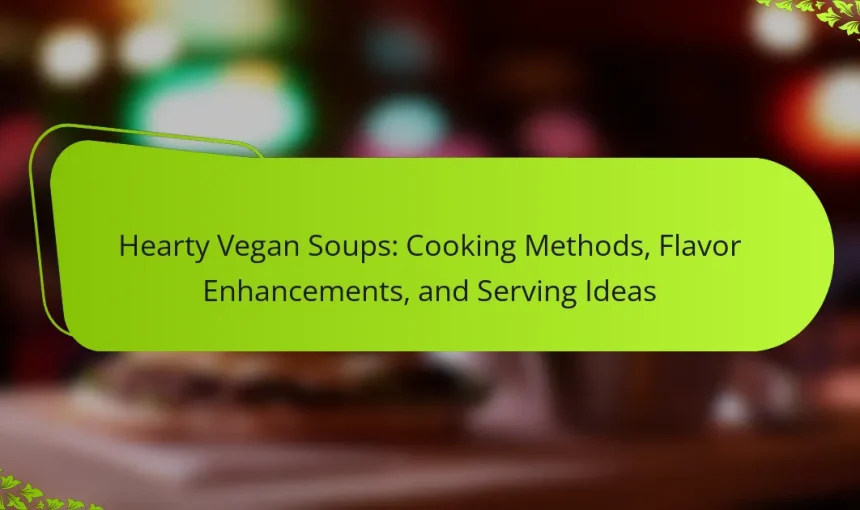 Hearty Vegan Soups: Cooking Methods, Flavor Enhancements, and Serving Ideas