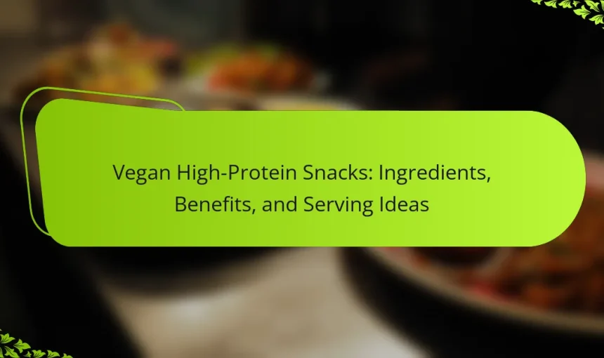 Vegan High-Protein Snacks: Ingredients, Benefits, and Serving Ideas