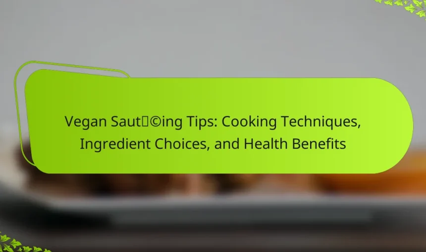 Vegan Sautéing Tips: Cooking Techniques, Ingredient Choices, and Health Benefits