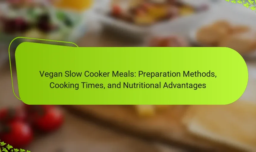 Vegan Slow Cooker Meals: Preparation Methods, Cooking Times, and Nutritional Advantages