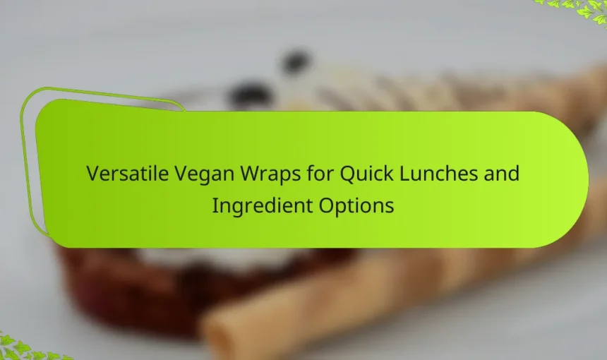 Versatile Vegan Wraps for Quick Lunches and Ingredient Options